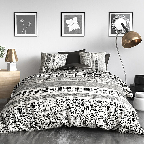Atelier du coton Parure Housse De Couette 100% Coton 57fils Lattice