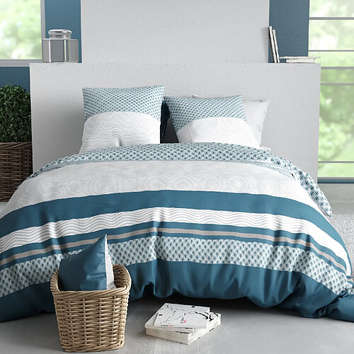Atelier du coton Parure Housse De Couette 100% Coton 57fils Nocturne