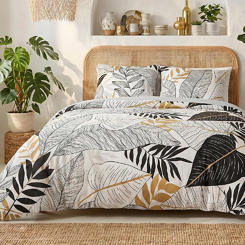Atelier du coton Parure housse de couette 100% coton 57fils moana