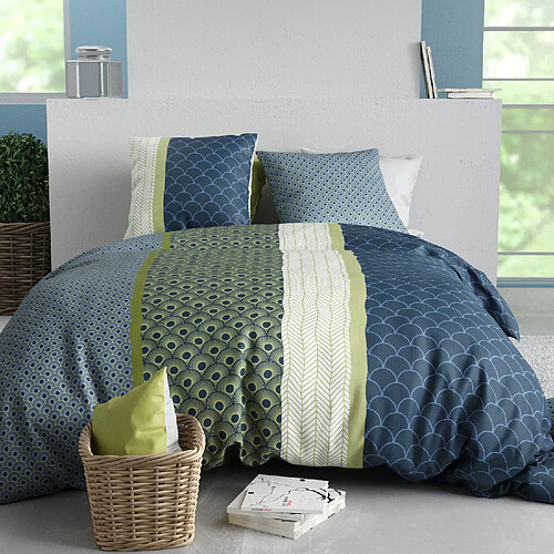 Atelier du coton Parure housse de couette 100% coton 57fils polo