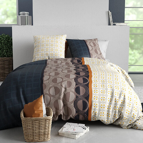 Atelier du coton Parure housse de couette 100% coton 57fils curtis