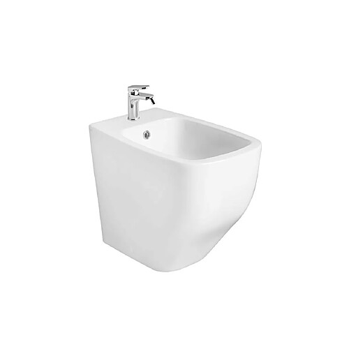 Kiamami Valentina Bidet encastré dans le mur en céramique blanc poli | Mozart