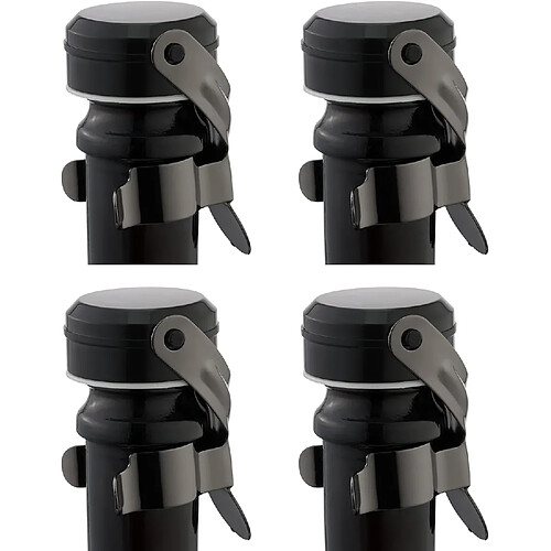 Vendos85 4 Bouchon de vin et champagne réutilisable en inox et silicone