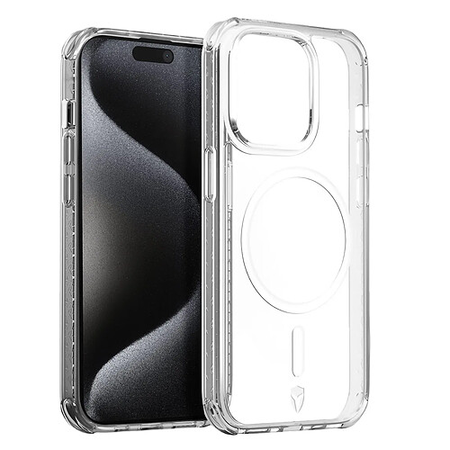 Force Case Coque Renforcée AIR Compatible MagSafe pour iPhone 15 Pro Max Transparent