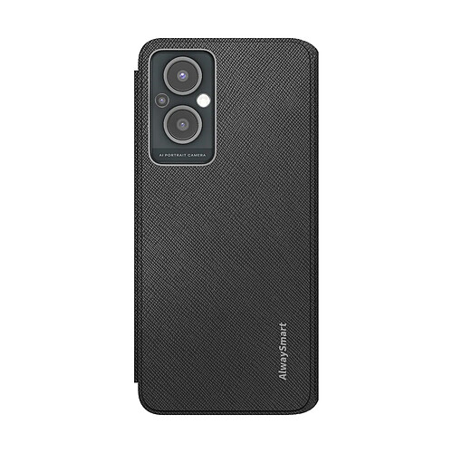 Oppo Étui pour Oppo Reno 8 Lite Folio Flip Cover avec Porte-cartes Noir