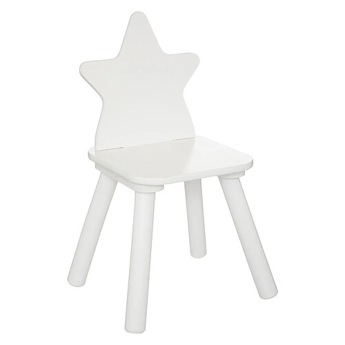 Atmosphera Chaise Enfant Étoile Douceur 50cm Blanc