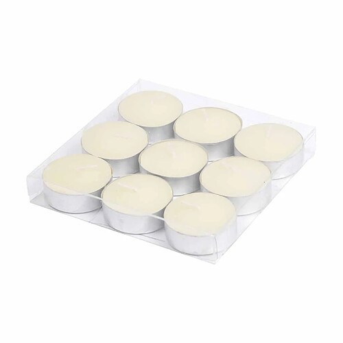 Paris Prix Lot de 9 Bougies Parfumées Chauffe-Plat Gaïa 3cm Vanille