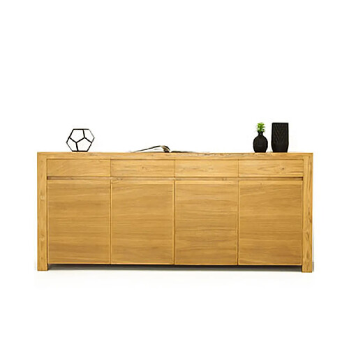 Mes Buffet 4 portes et 4 tiroirs en chêne naturel - JEPARA