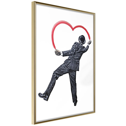 Paris Prix Affiche Murale Encadrée Vandal Heart 21 x 30 cm Or