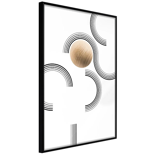 Paris Prix Affiche Murale Encadrée Sphere in a Trap 40 x 60 cm Noir