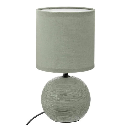 Atmosphera Lampe à Poser Céramique Boule 25cm Vert Kaki
