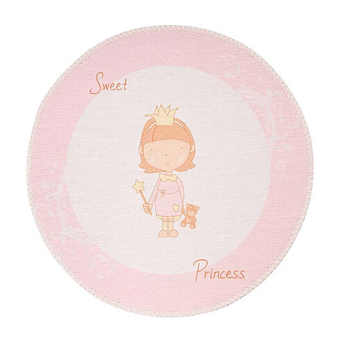 Paris Prix Tapis Rond Enfant Imprimé Bambini VI 160cm Rose