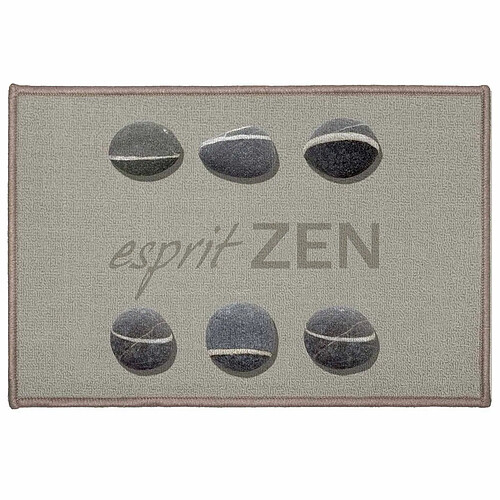 Paris Prix Tapis Déco Imprimé Esprit Zen 40x60cm Gris