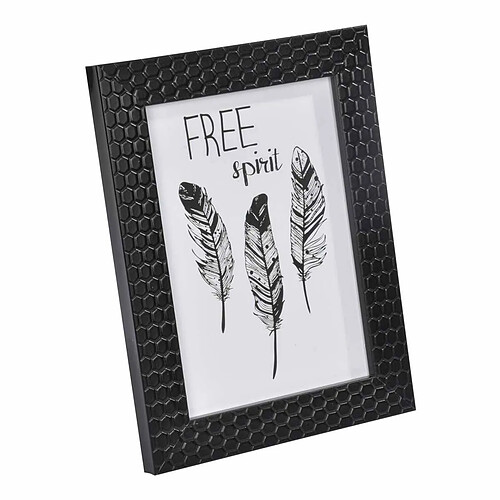 Homea Cadre Photo Déco Nid d'Abeilles 24x30cm Noir