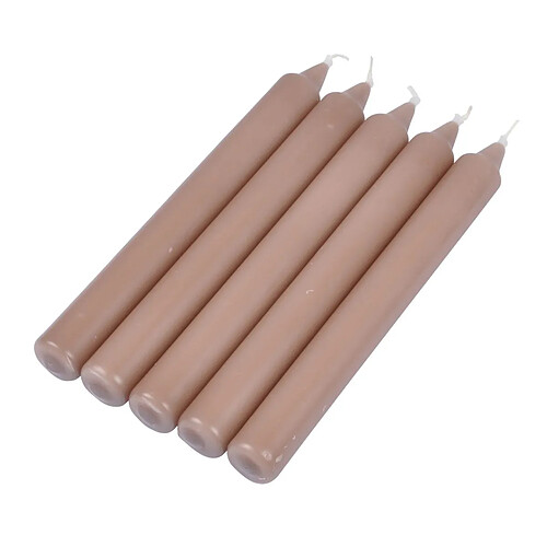 Paris Prix Lot de 5 Bougies Chandelier Essentiel 19cm Taupe