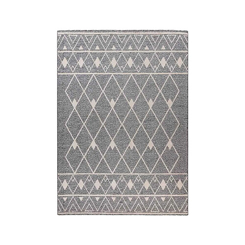 Paris Prix Tapis Tissé Géométrique Rhombus Gris & Beige 120 x 170 cm