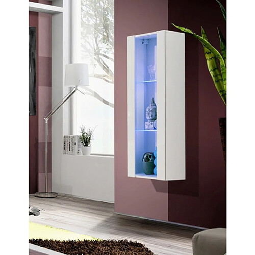 Paris Prix Vitrine LED Murale Design Fly II 126cm Blanc