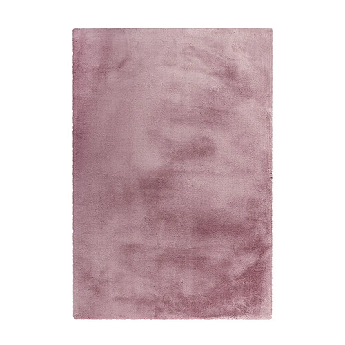 Paris Prix Tapis Uni Doux à Poils Longs Rabbit Rose 200 x 290 cm