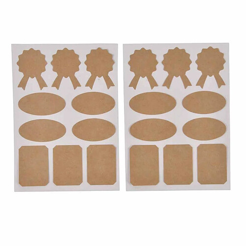 Paris Prix Lot de 20 Stickers Déco Kraft 13x18cm Naturel