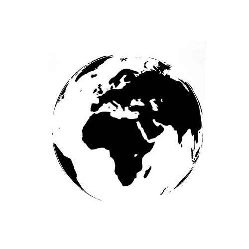 Atmosphera Sticker Plat Déco Carte 60cm Noir & Blanc