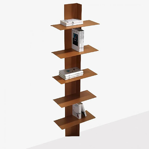 Inside 75 Bibliothèque murale LIFT en aluminium et acier coloris cuivre