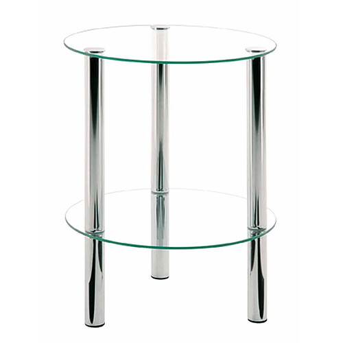 Paris Prix Table d'Appoint Ronde Design Eliot 47cm Transparent