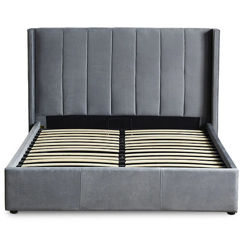 Paris Prix Lit Adulte Sommier Relevable Fady 180x200cm Gris