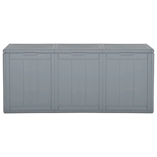 Helloshop26 Coffre boîte meuble de jardin rangement 270 litres gris PP rotin 02_0013022