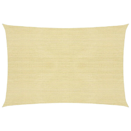 Helloshop26 Parasol en pehd rectangulaire 4 x 6 m beige 02_0008590