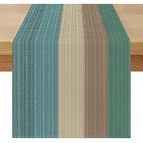 Vendos85 Chemin de Table Lin Vert Foncé 40×140 cm