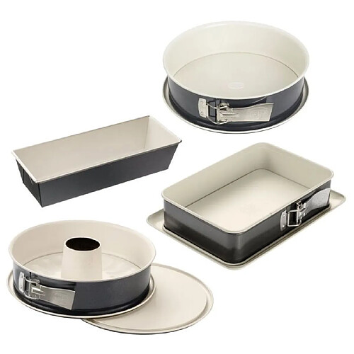 DR OETKER Set de 4 Moules à Gâteau - Différentes Formes, 28 à 32 cm - Back-Trend