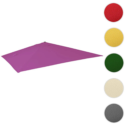Mendler Revêtement pour parasol de luxe HWC-A96, 3x4m (Ø5m) polyester 3,5kg ~ violet