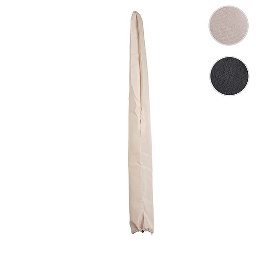 Mendler Housse de protection pour demi-parasol Parla de 3m, housse Cover avec cordon de serrage ~ crème