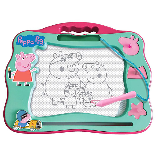 Peppa Pig Ardoise magique 9315344 30x28x23,5 cm turquoise rose blanc