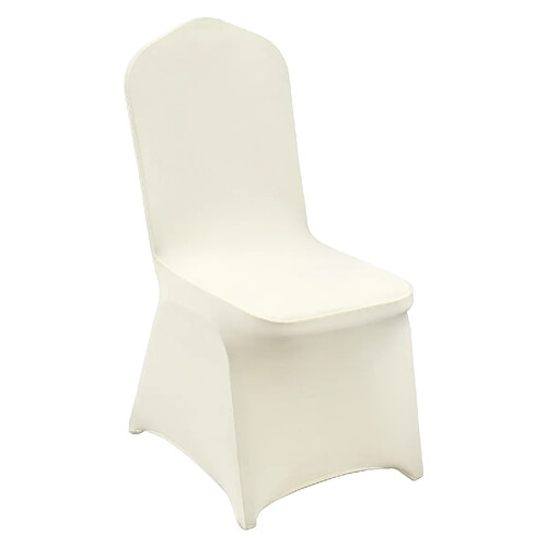 Vevor Housses chaise élastiques 100pcs ivoire, universelles, lavables, mariage/banquet