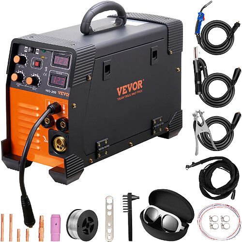 VEVOR Poste à Souder Machine de Soudage 3 en 1 Soudeuse MIG-250 MIG MMA TIG 250A