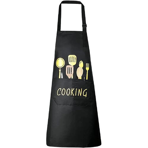 Vendos85 Tablier de cuisine imperméable unisexe 72 x 65?cm cooking