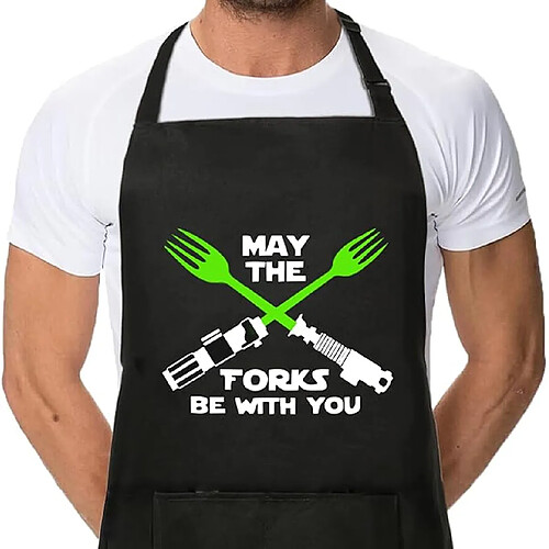 Vendos85 Tablier Humoristique « May the Forks Be With You »