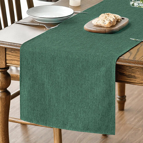 Vendos85 Chemin de Table Polyester Vert Forêt 40×140 cm