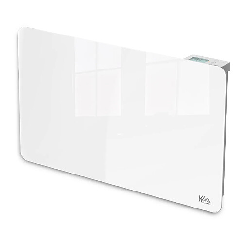 Warm Tech Radiateur inertie céramique avec façade en verre 1500 W - IP24 - NF - Fil pilote 6 ordres