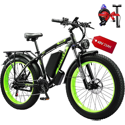 Vélo électrique Keteles K800 26" 2000W Moteur Vert