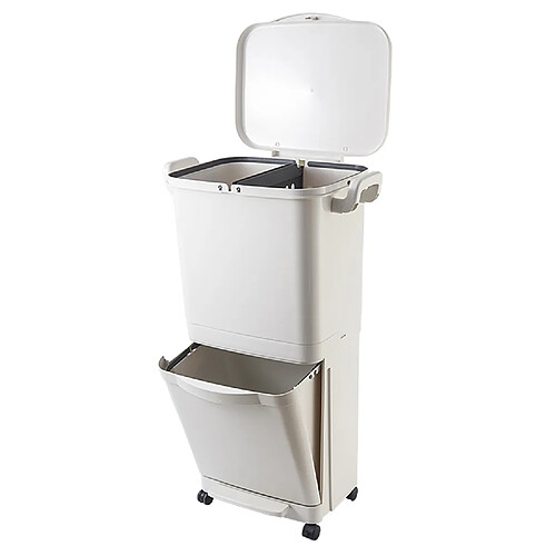 Poubelle tri sélectif avec roulettes 45l - BAT-G3150 - Valoris - KITCHEN MOVE
