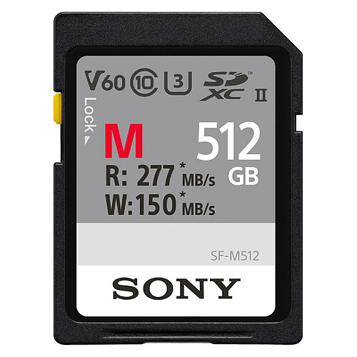 SONY Carte SD SF-M 512 Go R277/W150