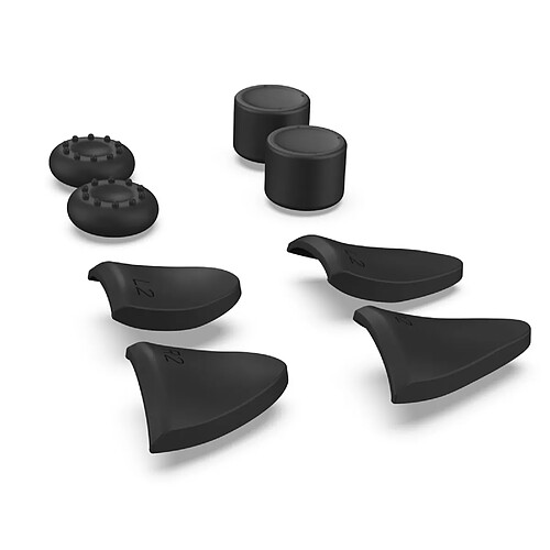 Avizar Kit d'accessoires manette PS5 Dualsense Extensions gâchettes Poignée grips Noir