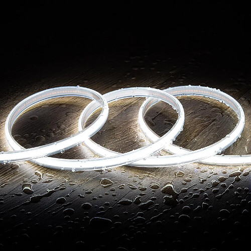 Ledkia Ruban LED Dimmable 220V COB 320 LED/m Blanc Froid 8W/m 720lm/m Largeur 12mm Coupe