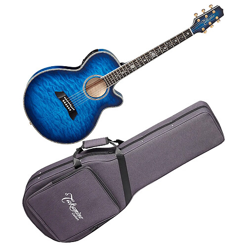 TSP 100-DBS Quilt Dark Blue Sunburst + étui Takamine
