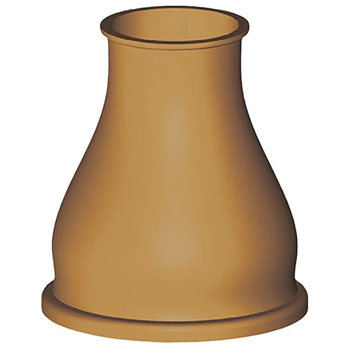 cône pour raccord cuvette wc - 30 x 65 - grand modèle - rouge - sachet de 1 - gripp 298130