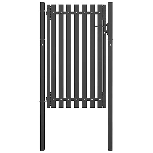 vidaXL Portail de jardin en acier 100x150 cm anthracite