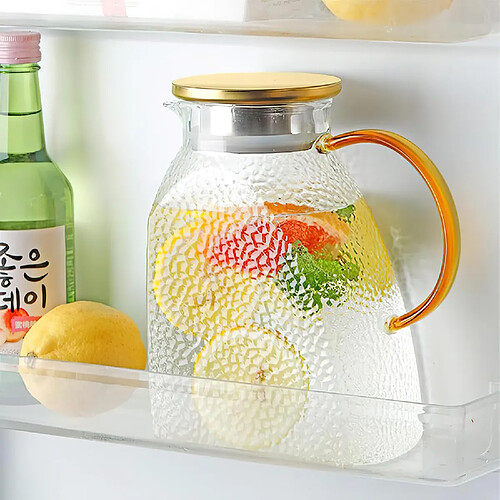 Vendos85 Carafe en verre de 1,8 L avec couvercle inox