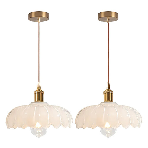 Stoex Suspension verre vintage - Blanc